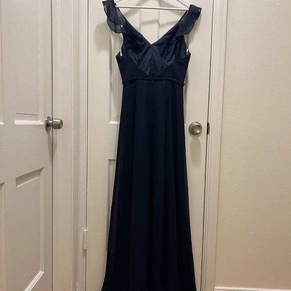 Monique Lhuillier navy bridesmaid dress - Picture 3 of 5
